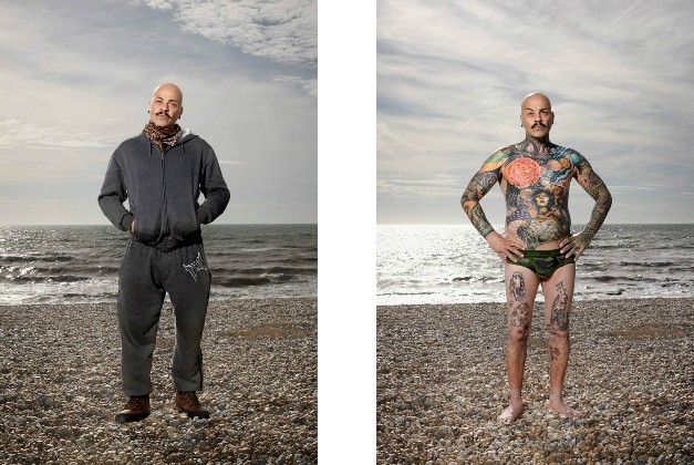 asomadetodosafetos.com - Fotógrafo revela as tatuagens escondidas debaixo das roupas de pessoas "normais"