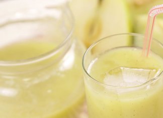 Suco de melão, maçã verde e pepino para perder peso