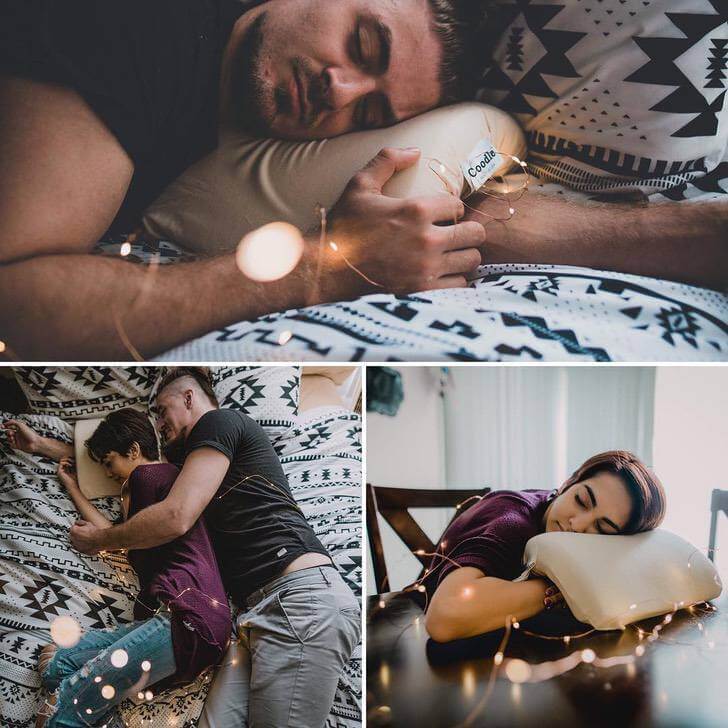 asomadetodosafetos.com - Eles inventaram um travesseiro que impede que seu braço fique dormente enquanto você faz conchinha com o seu amor