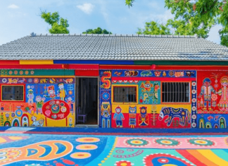Idoso de 97 anos salva a aldeia pintando as casas com arte colorida