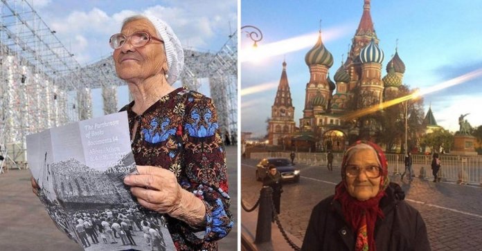 Vovozinha de 89 anos viaja sozinha pelo mundo com a sua mochila e bengala