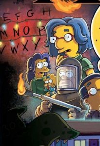 asomadetodosafetos.com - Stranger Things estará no especial de Halloween dos Simpsons. Lisa será Eleven e Milhouse, Will