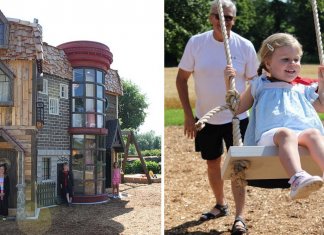 Avós constroem uma enorme casa inspirada em Harry Potter para a sua neta