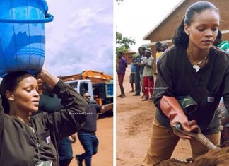Rihanna ajuda, literalmente, a construir um hospital em Malaui