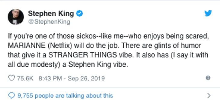 asomadetodosafetos.com - Marianne: até Stephen King ficou com medo da série da Netflix