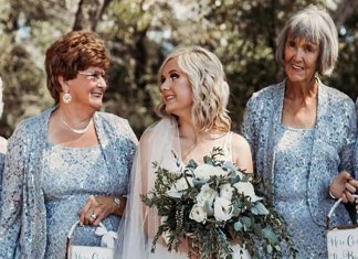 Noiva faz casamento com as avós como madrinhas