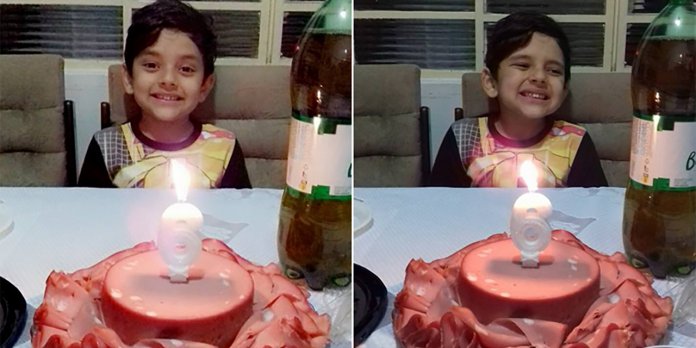 O sonho dele era um bolo de aniversário feito só de mortadela. E ele conseguiu!