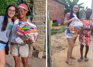 Jovem desiste de festa de 15 anos para doar cestas básicas para famílias necessitadas