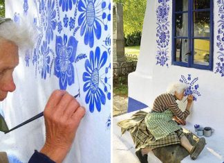 Avó de 90 anos transforma sua pequena vila em uma obra de arte. Ela adora pintar