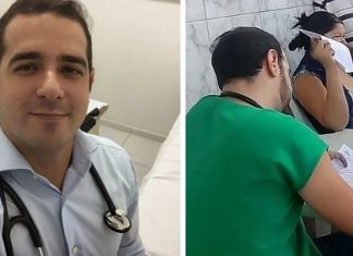 Após de ser demitido sem aviso prévio, médico resolve atender pacientes na calçada