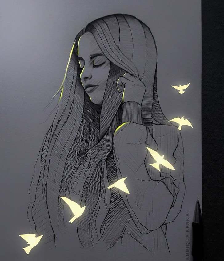 asomadetodosafetos.com - Artista mexicano simula o efeito das luzes fluorescentes em seus incríveis desenhos
