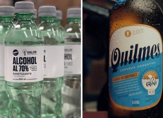 Cervejaria Quilmes fabricou e doou mais de 150 mil garrafas de álcool em gel