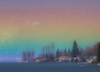 Fotógrafa registra cena única na vida de um arco-íris horizontal que inundava o céu