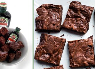 Brownies feitos de Jägermeister: uma combinação curiosa e perfeita entre o amargo e o doce