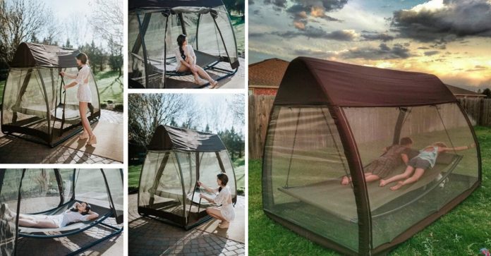 Para quem gosta de acampar, lançaram uma barraca que é finalmente à prova de mosquitos