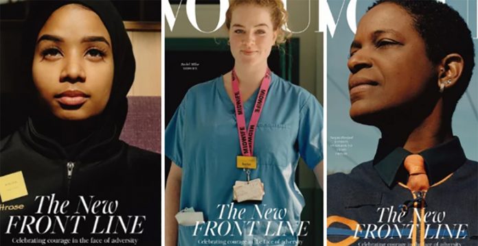 Revista Vogue homenageia mulheres da linha de frente na sua capa: verdadeiras heroínas