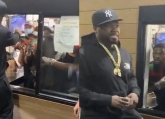 Rapper 50 Cent distribui dinheiro para funcionários de uma rede fast-food: vídeo
