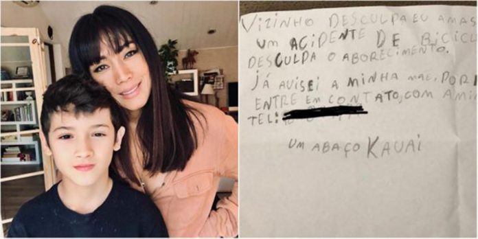 Filho da atriz Danni Suzuki amassa carro de vizinho e deixa bilhete de desculpas: honestidade