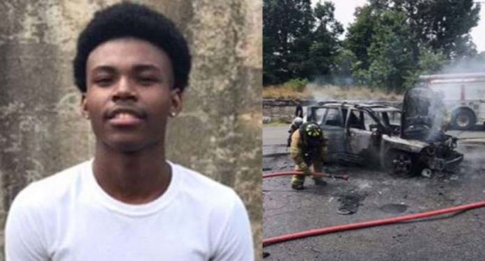 Jovem herói salva mãe e os seus 3 filhos de carro em chamas