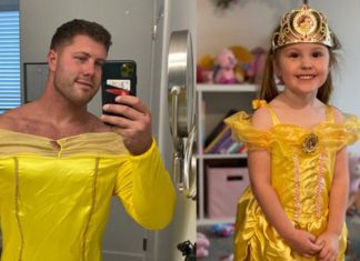 Paizão se veste de princesa para brincar com a filha e registro viraliza no Twitter