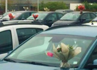 Em agradecimento aos profissionais de saúde de um hospital, florista deixa buquês em seus carros