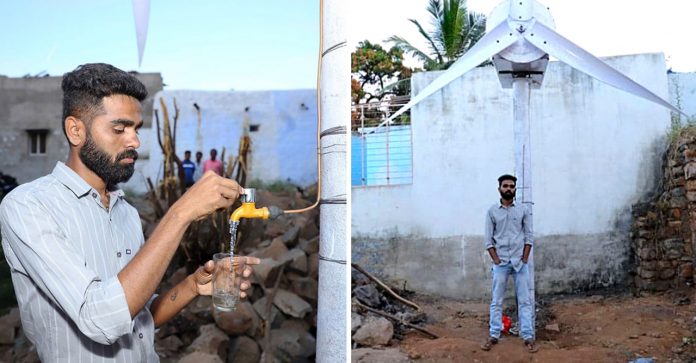 Engenheiro indiano constrói a sua própria turbina eólica para ter luz e água potável: gênio