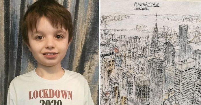 Memória fotográfica deste menino autista é impressionante: desenhos incríveis feitos por ele