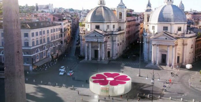 Para vacinação contra Covid, Itália instala vários pavilhões floridos pra simbolizar recuperação