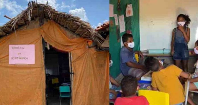 Menina de 12 anos cria escola em barraco: “Escolinha da Esperança”