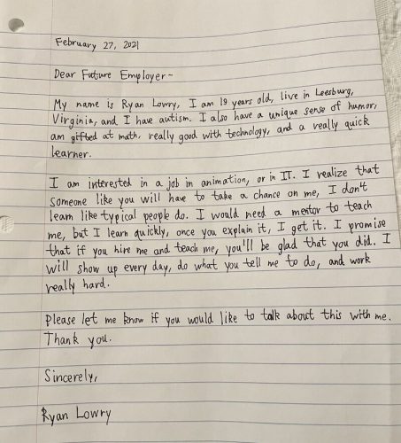 asomadetodosafetos.com - No LinkedIn, jovem autista viraliza com emocionante carta de apresentação manuscrita