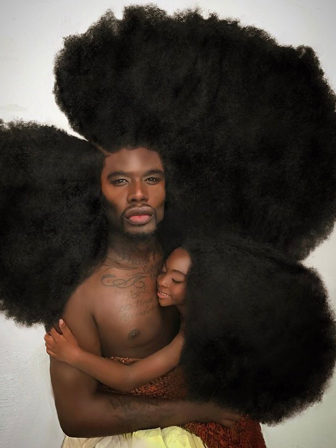 asomadetodosafetos.com - Confira 12 fotos de pai e filha que fascinam a web com penteados combinados