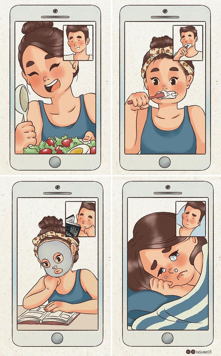 asomadetodosafetos.com - 11 ilustrações que mostram as miudezas de se ter um amor nos dias de hoje