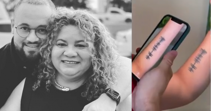 Jovem relembra risada da mãe que morreu de Covid-19 com ‘tatuagem com som’