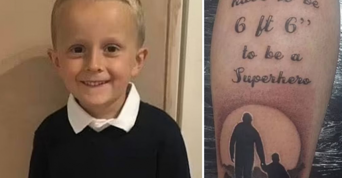 Pai faz tatuagem com cinzas do filho para homenageá-lo: “Para ele correr comigo”