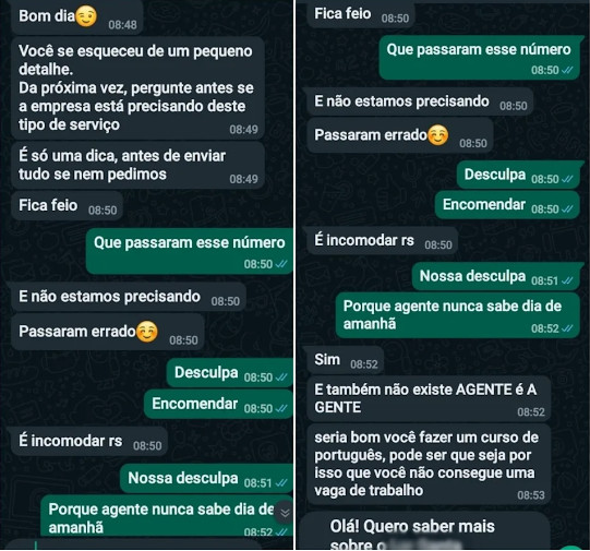 asomadetodosafetos.com - Cuidadora é humilhada depois de erros de português no whatsapp: “Por isso não arruma trabalho”