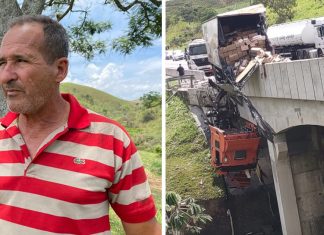 ‘Nasci de novo’, diz motorista de caminhão que sobreviveu após ficar pendurado em viaduto na Dutra