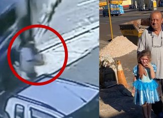 VÍDEO: Idoso salva menina de 4 anos de atropelamento por caminhão desgovernado