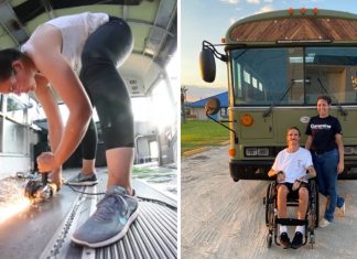 Jovem reforma ônibus para viver vida nômade com irmão com deficiência