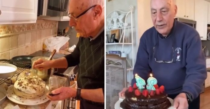Vovô se torna confeiteiro aos 90 anos e faz bolo toda vez que recebe visita dos netos