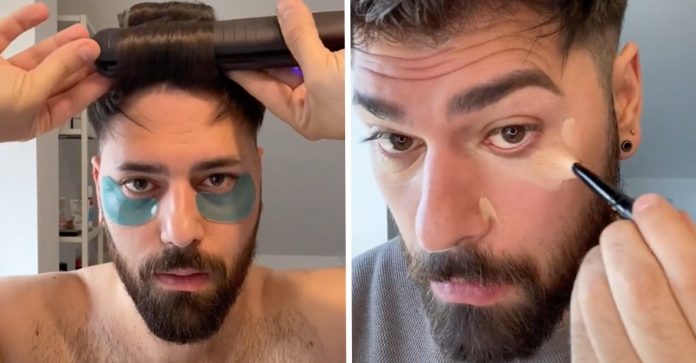 “Maquiagem é para todos”: Homem rebate críticas por sua rotina de beleza
