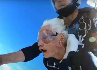 VÍDEO: Enfermeira que trabalhou na Segunda Guerra salta de paraquedas para comemorar 100 anos