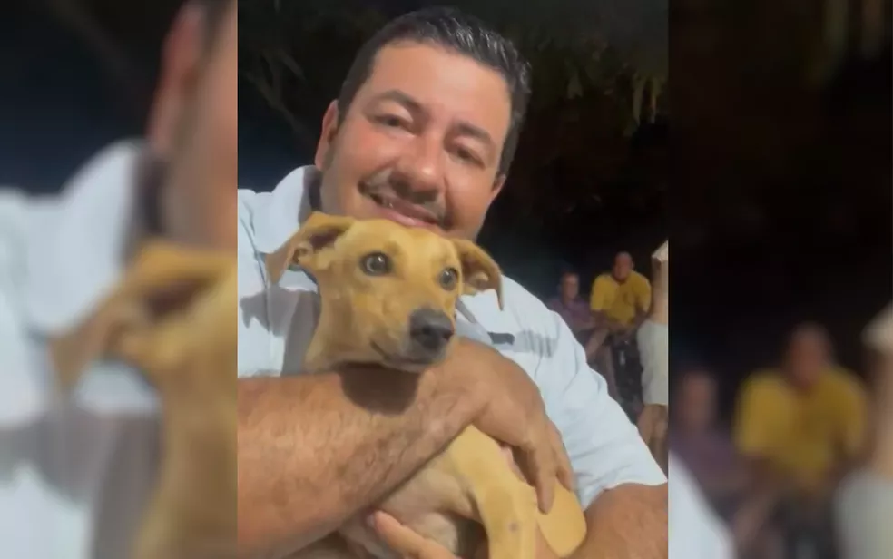 asomadetodosafetos.com - VÍDEO: Tutor chora e comemora com churrasco depois de reencontrar seu cãozinho