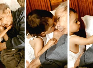 Menina e bisavô com 97 anos de diferença interagem em vídeo emocionante