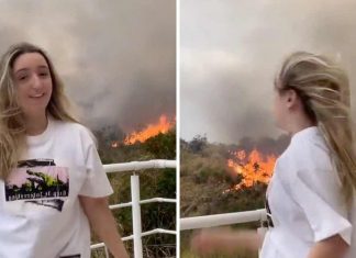 TikToker gera polêmica na internet depois de dançar em frente a incêndio forestal
