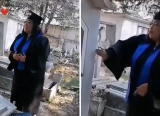 VÍDEO: Aluna leva diploma ao túmulo do pai para mostrar que se formou