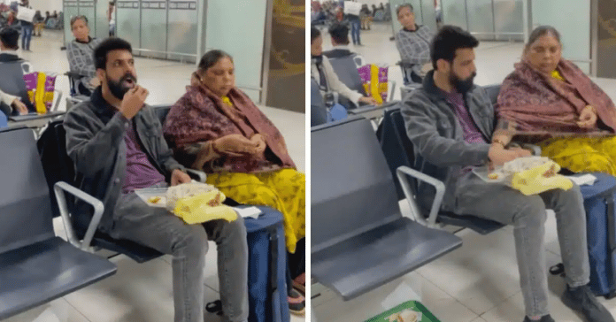 Eles enfrentam olhares estranhos, mas trazem comida de casa para economizar no aeroporto