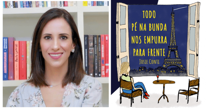 Fabiola Simões apresenta o livro “Quando um pé na bunda nos empurra para frente, de Josie Conti