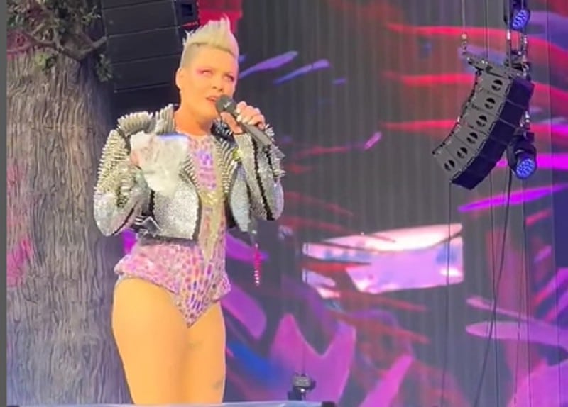 asomadetodosafetos.com - Fã joga cinzas no palco durante show da Pink e cantora fica sem reação: "Isso é sua mãe?"