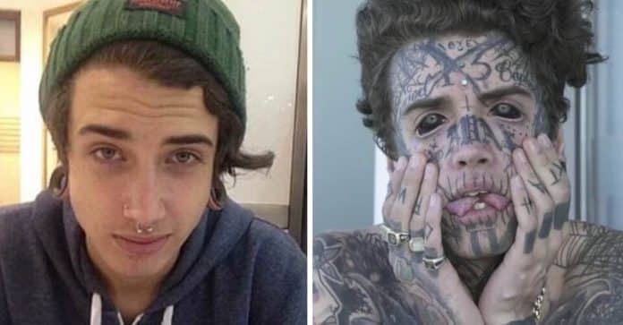 Rapaz que começou a se tatuar com 11 anos diz que se arrepende: “Quero ser visto de forma diferente”