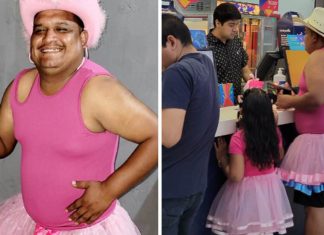 Pai se veste de rosa e acompanha a filha para Barbie no cinema: “Por ela, eu faria qualquer coisa”